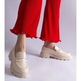 Gemre Violanda Women's Beige Eco Leather Loafers | ePonuda.com