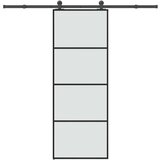 vidaXL Klizna vrata s priborom 76 x 205 cm od ESG stakla i aluminija Cijene