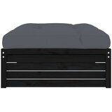  Vrtni tabure crni 120 x 80 cm od masivne borovine | shoptok.hr