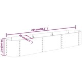  Povišena vrtna gredica od pocinčanog čelika 224 x 40 x 36 cm antracit | shoptok.hr