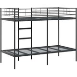  Krevet na kat bez madraca crni 90x200 cm čelik | shoptok.hr