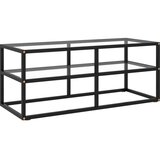 vidaXL TV ormarić crni s kaljenim staklom 100 x 40 x 40 cm | shoptok.hr