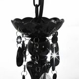  Luster s perlama crni okrugli 3 x E14 | shoptok.hr