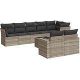  9-dijelni set vrtnih sofa od poliratana s jastucima svjetlosivi | shoptok.hr