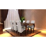 Furnova Jedilni stoli 6 kosov belo umetno usnje, (21929283) | Shoptok.si