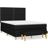 Krevet s oprugama i madracem crni 140x200 cm od tkanine | shoptok.hr