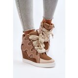 Kesi Women's wedge sneakers Beige Leoppa | shoptok.hr