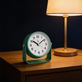Lowell Budilka z lučko 8xh10,5cm / JA7116V / zelena / kovina, (5000198203) | Shoptok.si