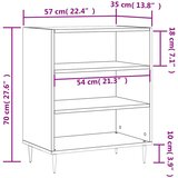  Komoda crna 57 x 35 x 70 cm od konstruiranog drva | Shoptok.si