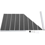  Set panela za ogradu WPC 1657 x (105 - 186) cm crni | shoptok.hr
