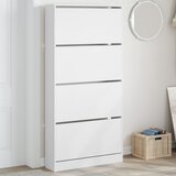 Ormarić za cipele s 4 preklopne ladice bijeli 80x21x163,5 cm | shoptok.hr