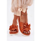 ARTIKER Ladies Leather Wedge Sandals With Decorative Flower | ePonuda.com