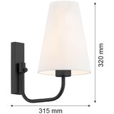  Argon 8376 - Zidna lampa SAFIANO 1xE27/15W/230V crna | Eponuda.com