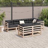  7-dijelni set vrtnih sofa od masivne borovine | shoptok.hr