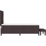  Vzmetnica s škatlo in klopjo temno rjava 80x200 cm tkanina, (22082980) | Shoptok.si