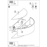  Zidna lampa SKALA BLACK | shoptok.hr
