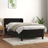 Box spring krevet s madracem crni 90x200 cm baršunasti Cijene