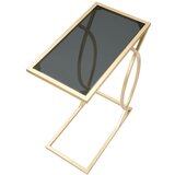 Mauro Ferretti Pomoćni stol sa staklenom pločom stola 25.5x45.5 cm Glam – | shoptok.hr
