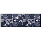 vidaXL Kuhinjski tepih s uzorkom kave perivi plavi 45 x 150 cm Cijene