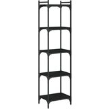 Maison Chic Knjižna omara - Knjižni regal 5-nadstropna črna 40x30x154 cm inženirski les, (21725685) | Shoptok.si