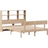 Krevet s regalom za knjige bez madraca 160x200 cm od borovine | shoptok.hr