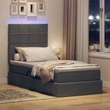  LED krevet za pohranu s madracem Tamnosiva 90 x 200 cm Tkanina | shoptok.hr