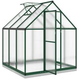 Staklenik s okvirom zeleni 169 x 169 x 202 cm aluminijski | shoptok.hr