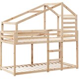 Krevet na kat s krovom 90 x 200 cm od masivne borovine | shoptok.hr