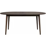 Rowico Tamno smeđi proširiv blagovaonski stol od punog hrasta 105x170 cm Tyler –