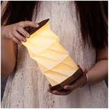 Gingko LED namizna svetilka v temni naravni barvi (višina 18 cm) Twist Hexagon – | Shoptok.si