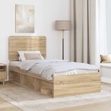  Krevetna konstrukcija Sonoma 100 x 200 cm Čvrsto borovo drvo | shoptok.hr