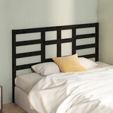  Uzglavlje za krevet crno 146 x 4 x 104 cm od masivne borovine | Eponuda.com