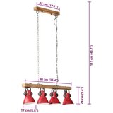  Stropna svetilka 25 W obrabljeno rdeča 90x24x111 cm E27 - Stropna Svetilka, (21634807) | Shoptok.si