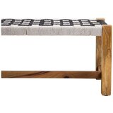 Premier Housewares Črno-bela klop iz masivnega lesa Satna – | Shoptok.si