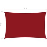 vidaXL Senčno jadro oksford blago pravokotno 3x6 m rdeče | Shoptok.si