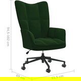  Stol za sproščanje temno zelen žamet, (20957114) | Shoptok.si