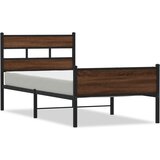 Maison Chic Posteljni okvir - Enojna postelja - Postelja za odrasle brez vzmetnice hrast 90x200 cm inženirski les-J7296, (21774777) | Shoptok.si