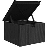 vidaXL 9-dijelni set vrtnih sofa s jastucima crni od poliratana bagrem | shoptok.hr