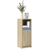  Komoda s LED svjetlima boja hrasta 38x34x100 cm drvena | shoptok.hr