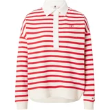 Tommy Hilfiger Sweater majica vatreno crvena / bijela