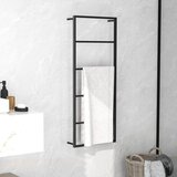 Stalak za ručnike crni 45 x 10 x 115 cm čelični | shoptok.hr