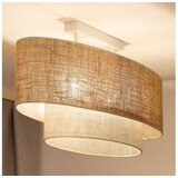  Duolla - Plafonski luster DOUBLE OVAL YUTE 2xE27/15W/230V braon/krem | Eponuda.com