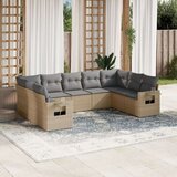  9-dijelni set vrtnih sofa s jastucima bež od poliratana | shoptok.hr