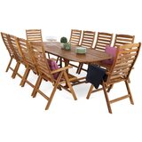  Ovalni set namještaja Acacia 165+50+50 cm 10+1 | shoptok.hr