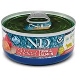 Farmina n&d natural can cat natural tuna&salmon 70g Cene