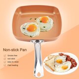 Venisymlis Neprijemljiva Kvadratna Ponev Iz Bakra 24 Cm, Keramična Prevleka, Primerna Za Pečico In Pomivalni Stroj, (22057504) | Shoptok.si