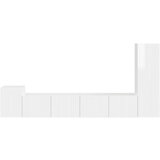  Komplet TV omaric 3 pcs Visok sijaj bela Konstruiran les - - Bela - 47.88 - 30 x 31 x 100 cm - 2025-vidaXL-Uvoz_2 | Shoptok.si