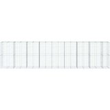 vidaXL Gabionska košara s pokrovom 850x100x200 cm pocinkano železo | Shoptok.si