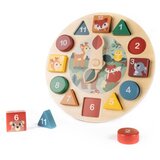 Zopa Wooden Clock aktivna igračka od drva 1 kom | shoptok.hr