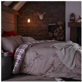 Catherine Lansfield Bež 3-delna posteljnina za zakonsko posteljo/podaljšana 230x220 cm Stag – | Shoptok.si